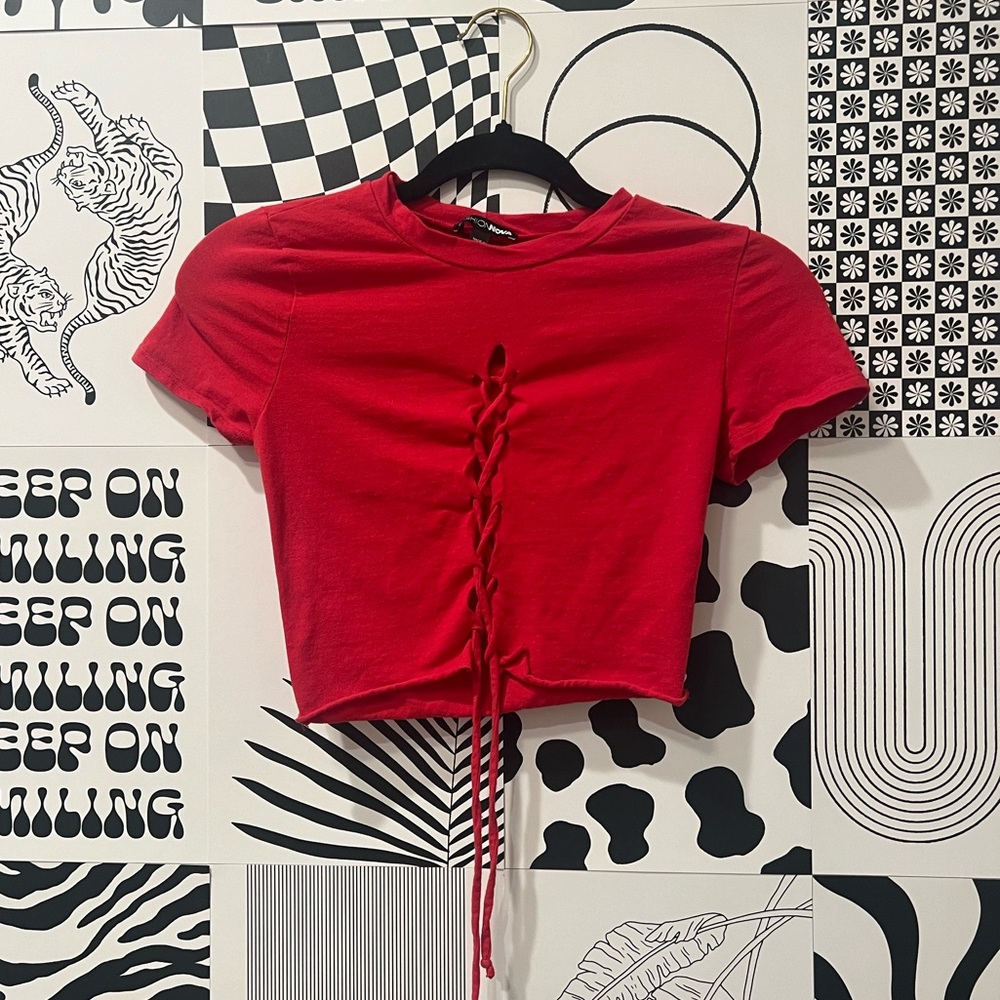 ❣️FN Lace-Up Crop Top❣️